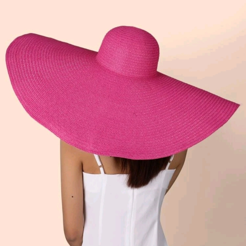 Huge Straw summer sun Hat - Picture 9 of 11